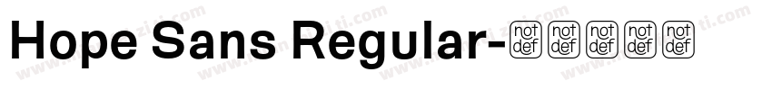 Hope Sans Regular字体转换